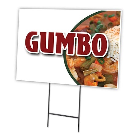 Signmission Gumbo Yard Sign & Stake outdoor plastic coroplast window, C-2436-DS-Gumbo C-2436-DS-Gumbo
